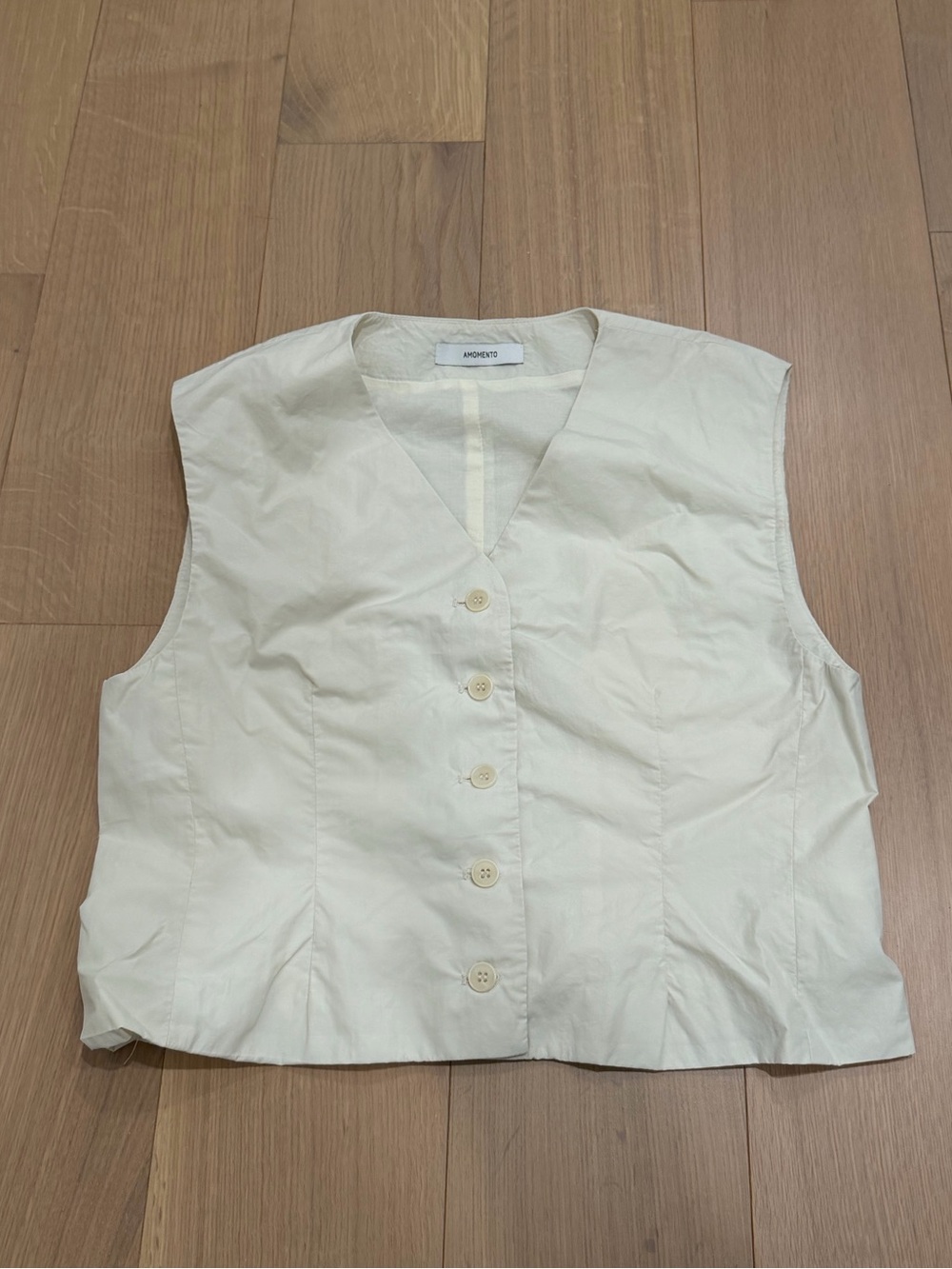 Amomento Ivory Nylon Vest Top